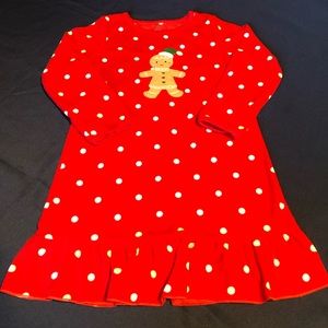 Girls Holiday nightgown size 6-7 long sleeve Carter’s